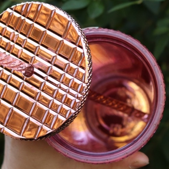 Starbucks 2023 Holiday Metallic Mirror Rose Gold Jeweled Grande Tumbler - Picture 5 of 5